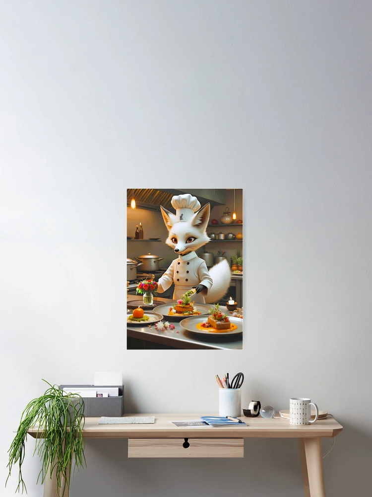 Thumbnail 2 of 3, Poster, Chef fox designed and sold by Creative Visualize.