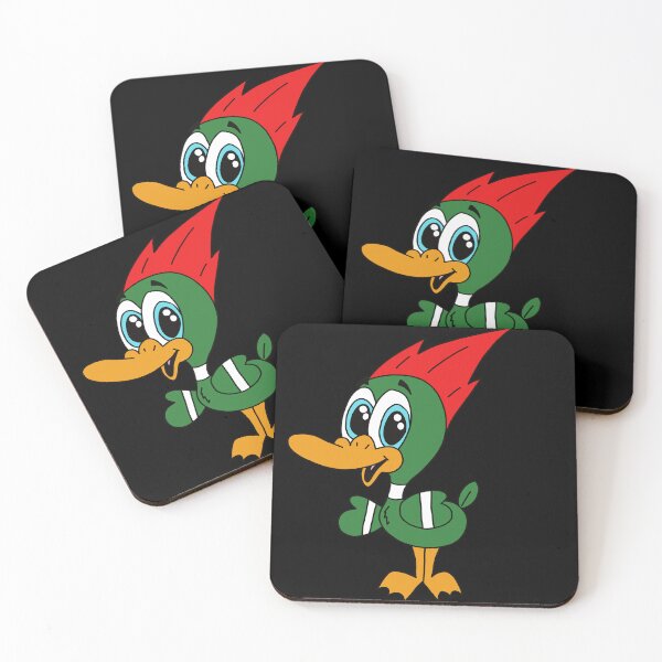 Artikelvorschau, David die Ente, süße Kawaii-Grüne Ente mit rotem Irokesenschnitt entworfen und verkauft von CozyCritters8.