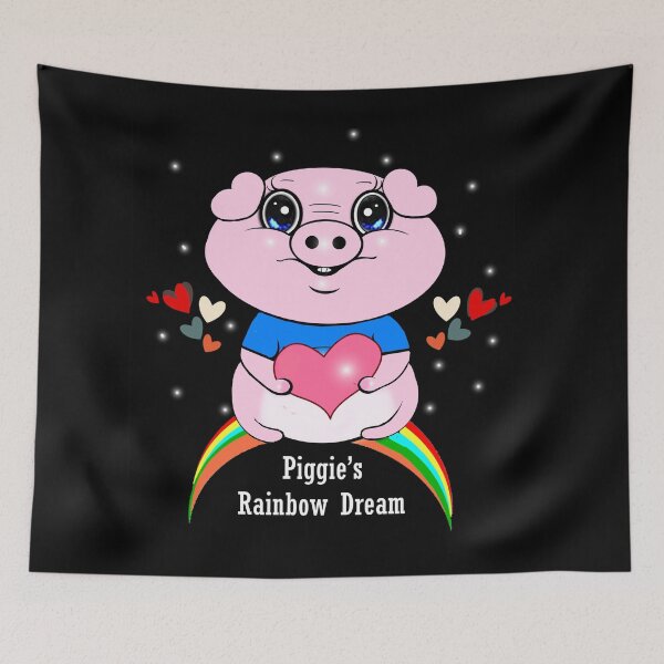 Artikelvorschau, Piggies Regenbogen-Traum, entworfen und verkauft von Shirley cute art .