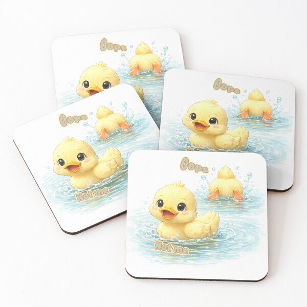 Item preview, Oops Not Me – Funny Ducklings Illustration designed and sold by DarojadNR.