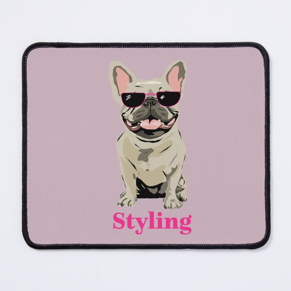 Item preview, Cream French Bulldog with pink sunglasses designed and sold by Mountain-Point.