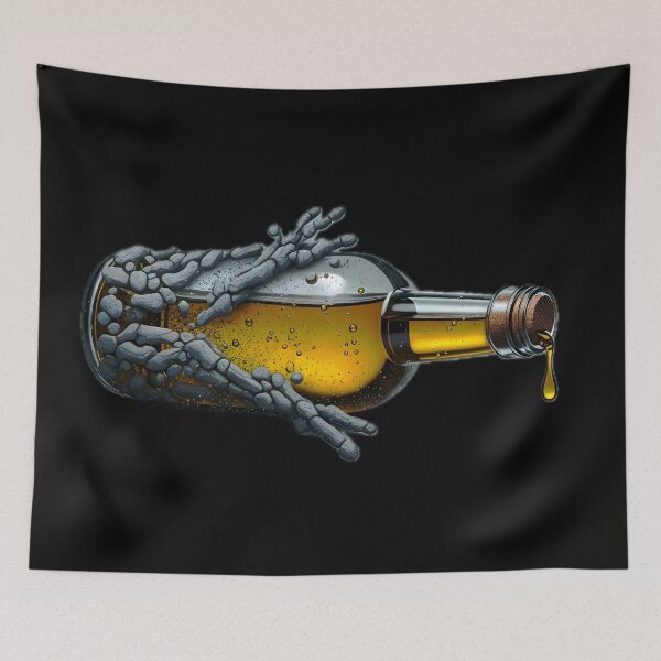 Item preview, Oil bottle with surreal mineral branches designed and sold by Quiqui-Modern.
