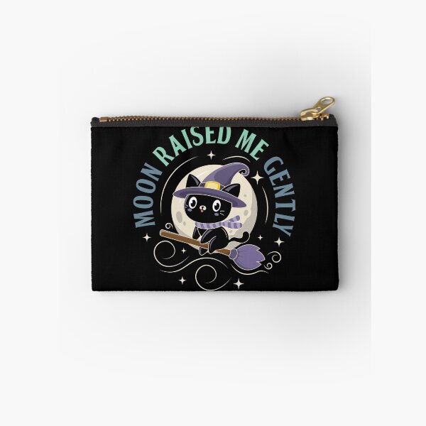 Item preview, Moon Raised Me Gently – Cute Kawaii Black Witch Cat on Broom Aesthetic designed and sold by DREEMBLOOM Designs.