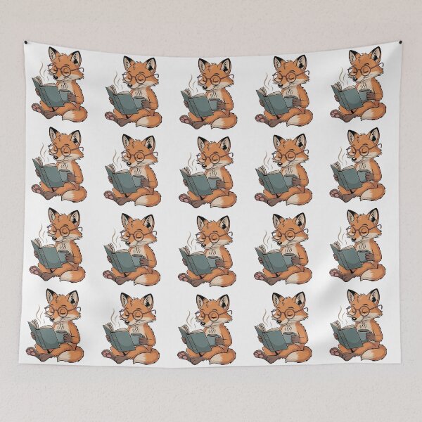 Item preview, Fox With Glasses Reading Book Coffee designed and sold by QuiteOrbit.