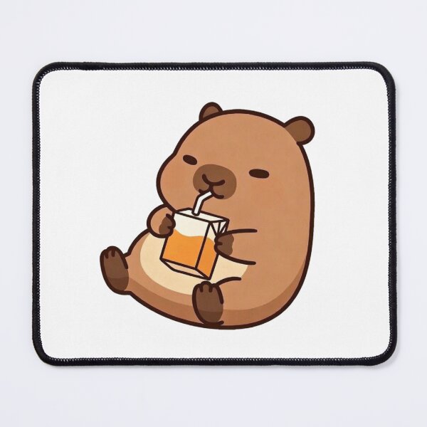 Item preview, Juice Break Capybara Sticker – Cute Lazy Chill Animal Kawaii Design designed and sold by Epic.