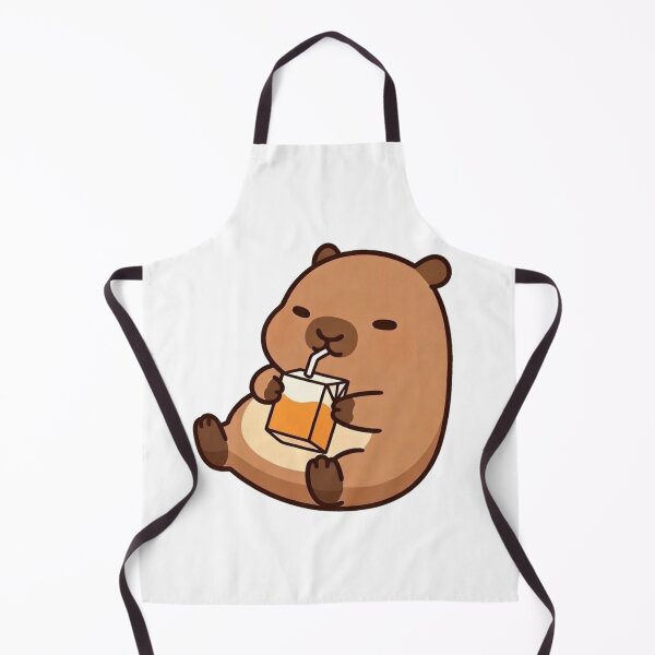 Item preview, Juice Break Capybara Sticker – Cute Lazy Chill Animal Kawaii Design designed and sold by Epic.
