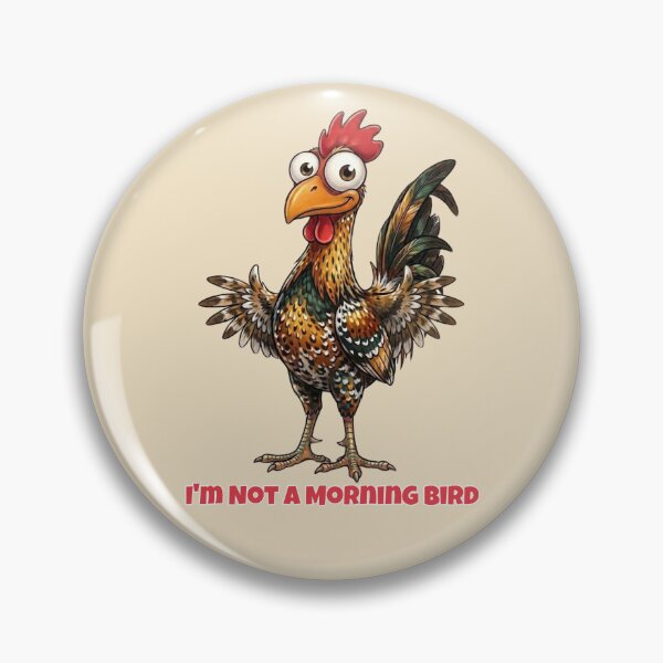 Item preview, Funny Shocked Rooster Cartoon - Colorful Morning Bird Illustration designed and sold by M.Store.