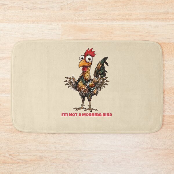 Item preview, Funny Shocked Rooster Cartoon - Colorful Morning Bird Illustration designed and sold by M.Store.