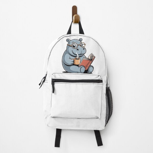 Item preview, Cute Hippo Reading Book Coffee Lover Nerdy Hippo designed and sold by QuiteOrbit.