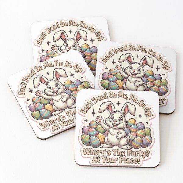 Item preview, Don't Tread On Me I'm An Egg - Comical Easter Bunny Sticker designed and sold by harmonybaby0106.