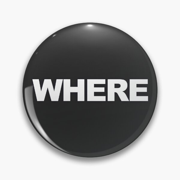 Item preview, WHERE — White Minimal Bold Type Statement designed and sold by WORDPAUSE.