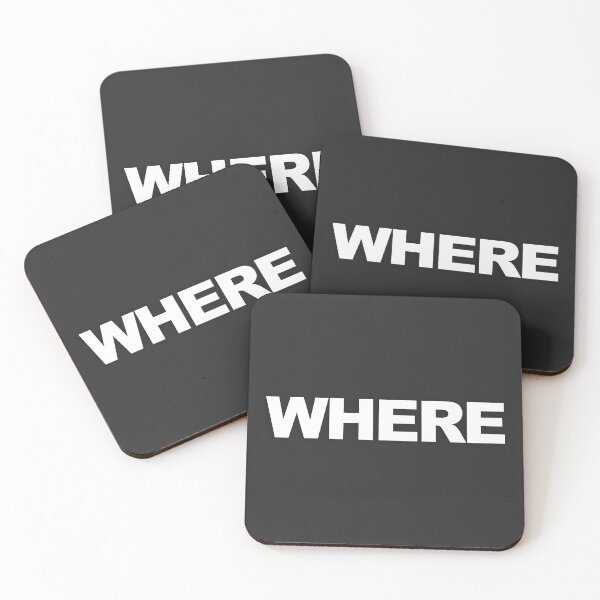 Item preview, WHERE — White Minimal Bold Type Statement designed and sold by WORDPAUSE.
