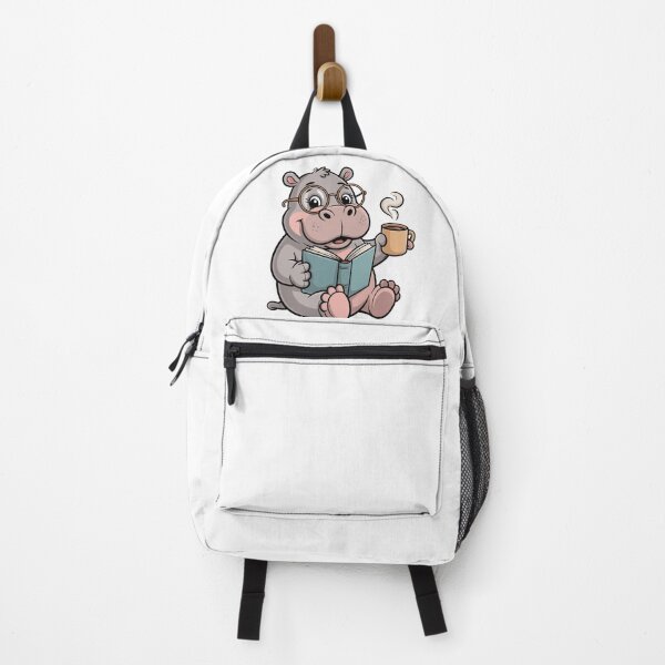 Item preview, Book Lover Hippo designed and sold by QuiteOrbit.