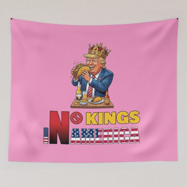 Item preview, NO KINGS IN AMERICAN - #FF99CC designed and sold by Marlon Oseguera.