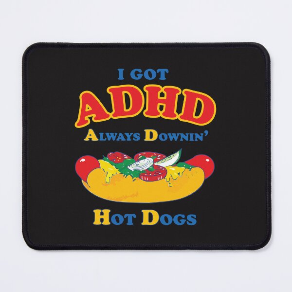 Item preview, Funny Hot Dog Lover Always Downin Hot Dogs Food Humor Cartoon Design designed and sold by kiralynstration.