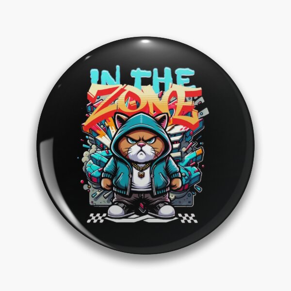 Item preview, In The Zone Angry Cat - Intense Edgy Streetwear designed and sold by GenZFashion000.