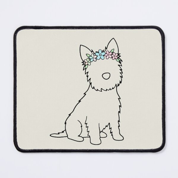 Item preview, Floral Soul No. 2: Minimalist Dog Silhouette designed and sold by NoraStudioArt.