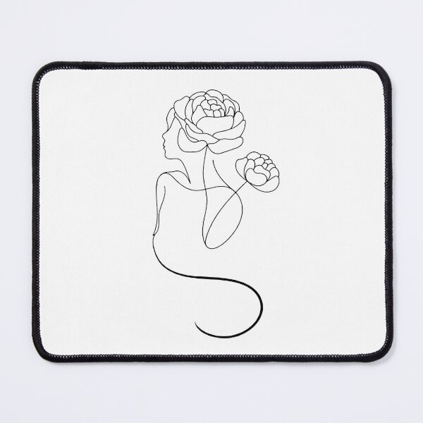 Item preview, Stylized Woman: Minimalist Line Art of Beauty and Flowers designed and sold by NoraStudioArt.
