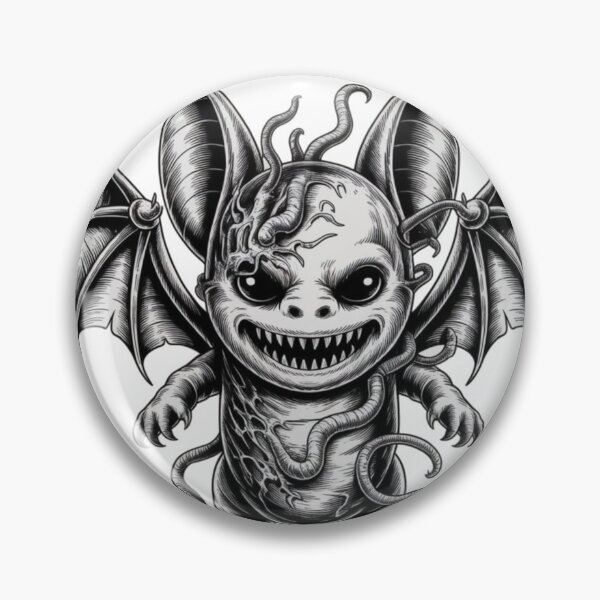 Item preview, Dark Gothic Monster Bat – Intricate Horror Line Art T-Shirt Design designed and sold by Dospart.