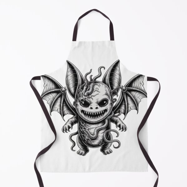 Item preview, Dark Gothic Monster Bat – Intricate Horror Line Art T-Shirt Design designed and sold by Dospart.