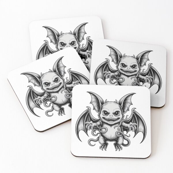 Item preview, Dark Gothic Monster Bat – Intricate Horror Line Art T-Shirt Design designed and sold by Dospart.
