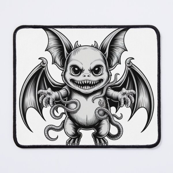 Item preview, Dark Gothic Monster Bat – Intricate Horror Line Art T-Shirt Design designed and sold by Dospart.