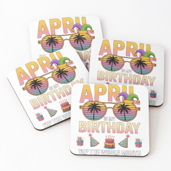 Item preview, April Is My Birthday Month Retro Sunset Birthday designed and sold by QuiteOrbit.
