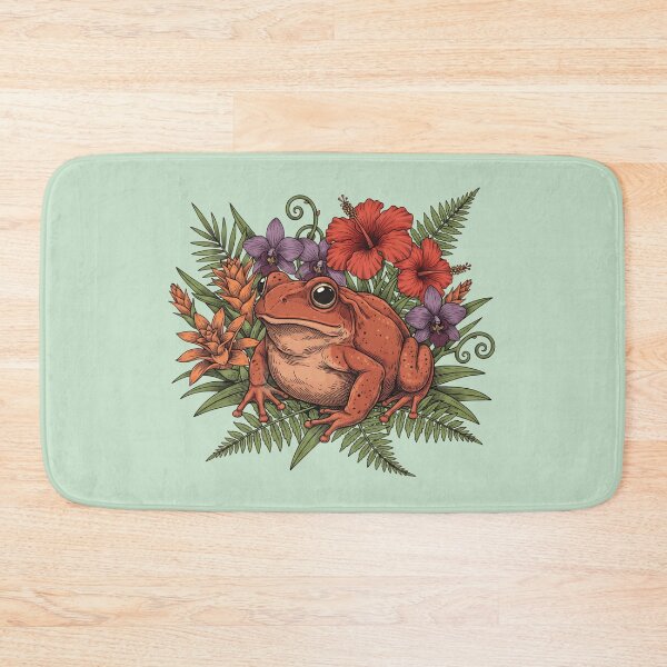 Item preview, Tomato Frog with Tropical Flowers and Ferns designed and sold by BirdsnStuff.