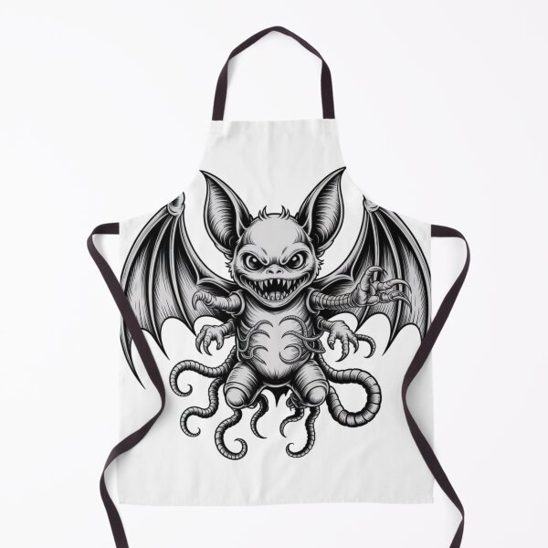 Item preview, Dark Gothic Monster Bat – Intricate Horror Line Art T-Shirt Design designed and sold by Dospart.
