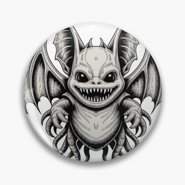 Item preview, Dark Gothic Monster Bat – Intricate Horror Line Art T-Shirt Design designed and sold by Dospart.