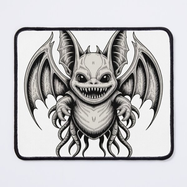 Item preview, Dark Gothic Monster Bat – Intricate Horror Line Art T-Shirt Design designed and sold by Dospart.