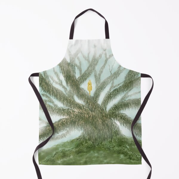 Item preview, A mystical green tree and a cute yellow bird designed and sold by greenPQBstudio.