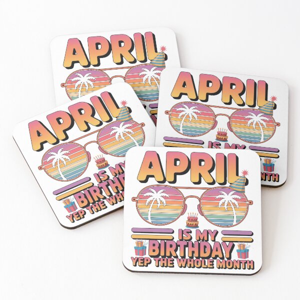 Item preview, Retro April Birthday Colorful Sunset Birthday designed and sold by QuiteOrbit.