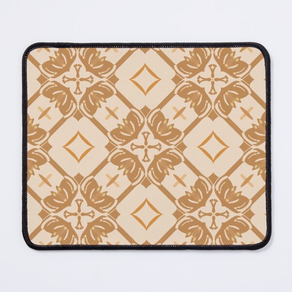 Item preview, Caramel Bisque Brown Ivory Abstract Geometric Design designed and sold by burbankdesigns.