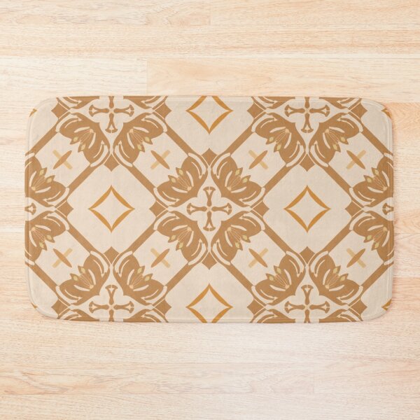 Item preview, Caramel Bisque Brown Ivory Abstract Geometric Design designed and sold by burbankdesigns.