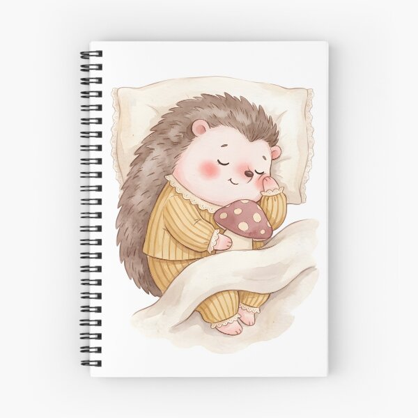 Item preview, Sweet Dreams & Fungi Comfort: Briar the Hedgehog Watercolor Art designed and sold by auxincaftan0o.