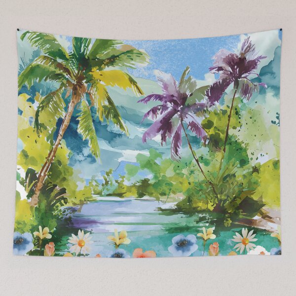 Item preview, Tropical Watercolor Paradise designed and sold by yuki-hana.