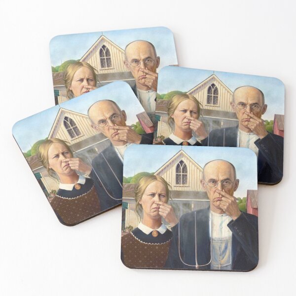 Item preview, Something Smells - American Gothic by Grant Wood designed and sold by Rhu Creations.