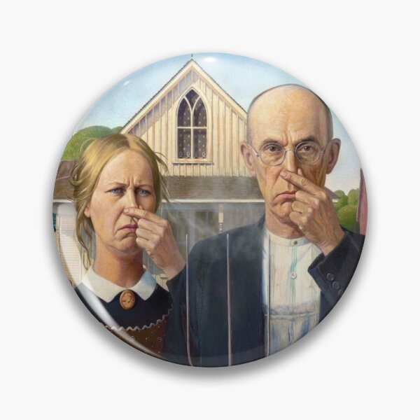 Item preview, Something Smells - American Gothic by Grant Wood designed and sold by Rhu Creations.