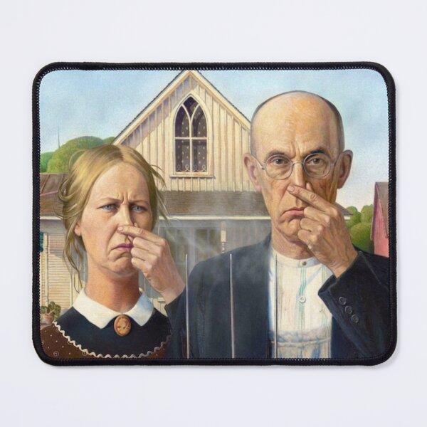 Item preview, Something Smells - American Gothic by Grant Wood designed and sold by Rhu Creations.