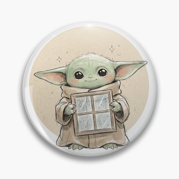 Item preview, BABY YODA RAINY WINDOW designed and sold by LIS AND MELIVERSO.