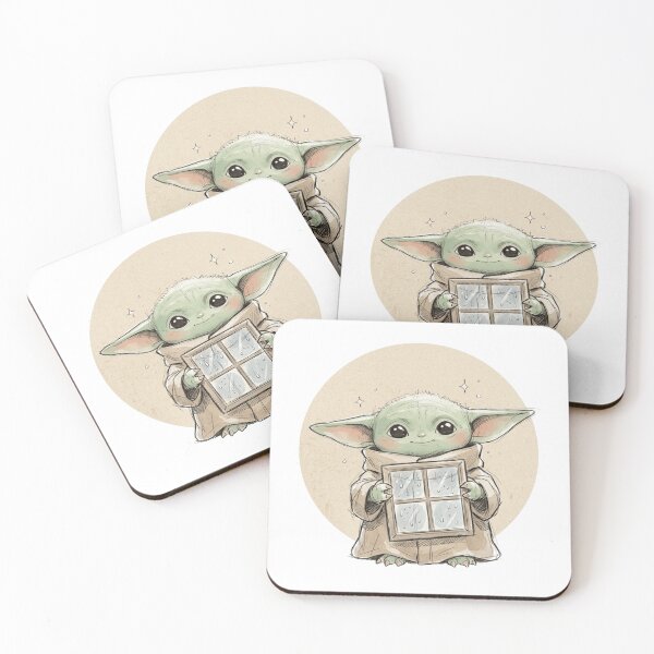 Item preview, BABY YODA RAINY WINDOW designed and sold by LIS AND MELIVERSO.