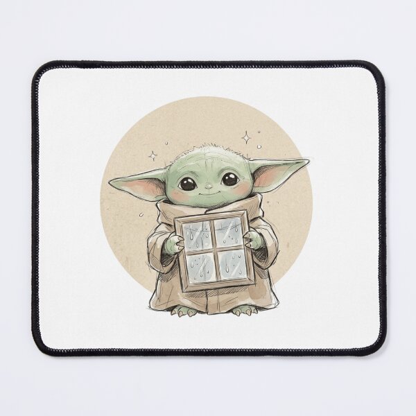 Item preview, BABY YODA RAINY WINDOW designed and sold by LIS AND MELIVERSO.