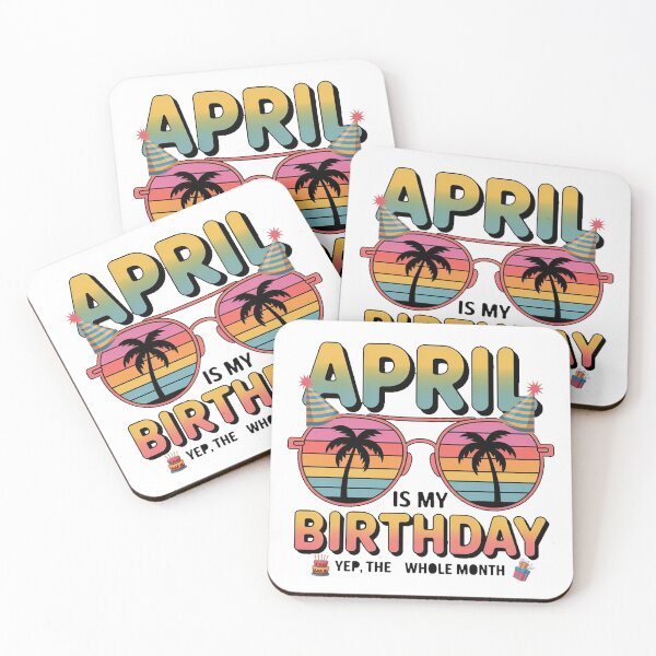 Item preview, Birthday Month April Vintage Retro Sunglasses designed and sold by QuiteOrbit.