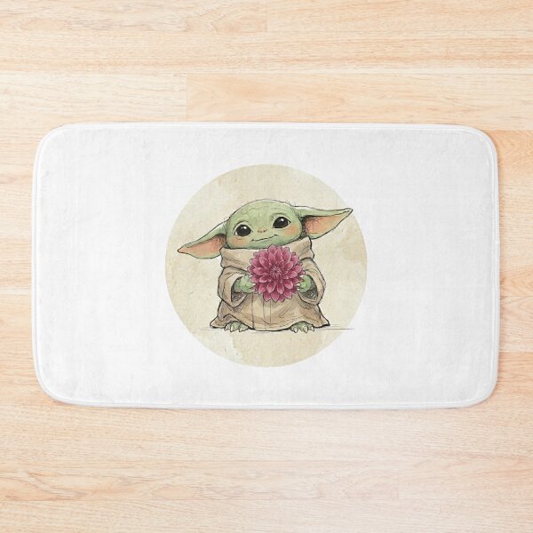 Item preview, BABY YODA WITH DAHLIA VINTAGE BOTANICAL AESTHETIC designed and sold by LIS AND MELIVERSO.