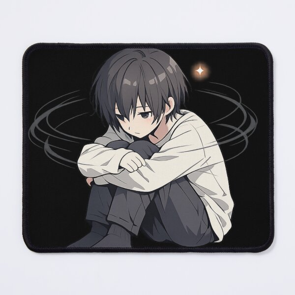 Item preview, “Quiet Mind Chaos – Minimal Anime Overthinking Aesthetic” designed and sold by CutePearlStudio.