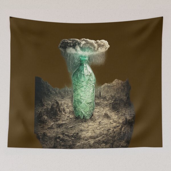 Item preview, Stop Pollution Plastic Bottle Climate Change Environmental Awareness Anti Pollution Eco Art Design designed and sold by OrbitOfMind.