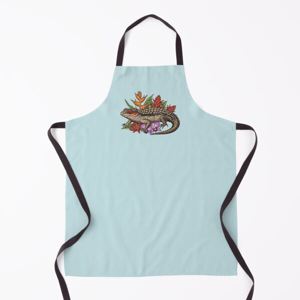 Item preview, Red Eyed Crocodile Skink with Tropical Flowers designed and sold by BirdsnStuff.