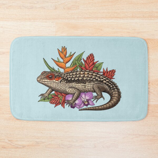 Item preview,  Red Eyed Crocodile Skink with Tropical Flowers designed and sold by BirdsnStuff.