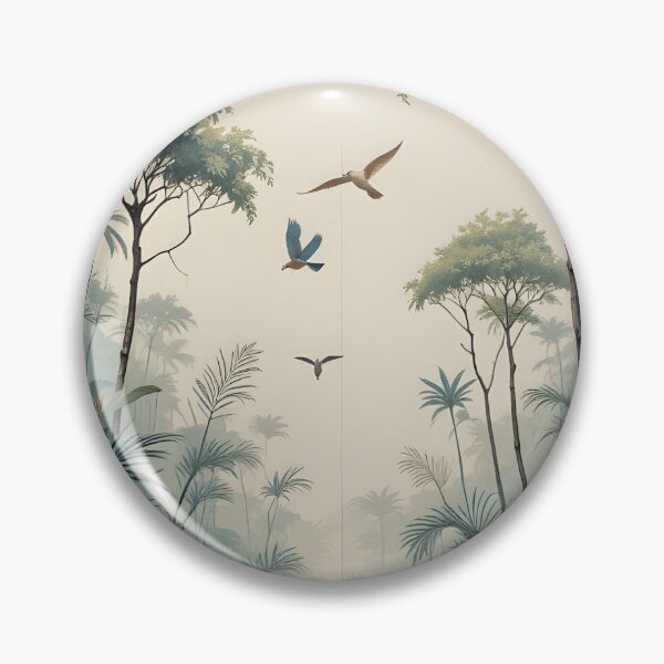 Item preview, Vintage Botanical Jungle Mural | Tropical Birds Wall Art designed and sold by LoriaTheFashion.